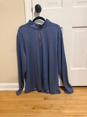Men's Blue Quarter-Zip Pullover